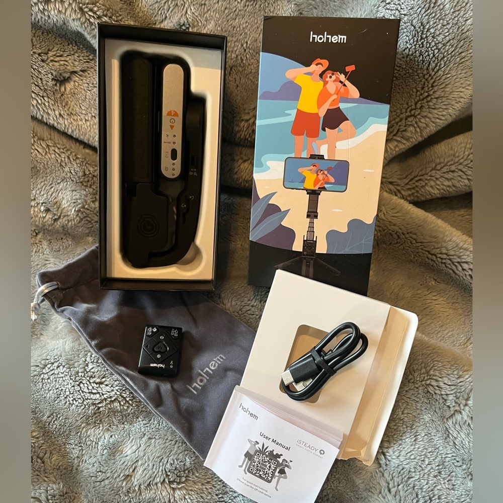 Hohem iSteady Q Gimbal Stabilizer for Smartphone, 1 Axis Selfie Stick Tripod
